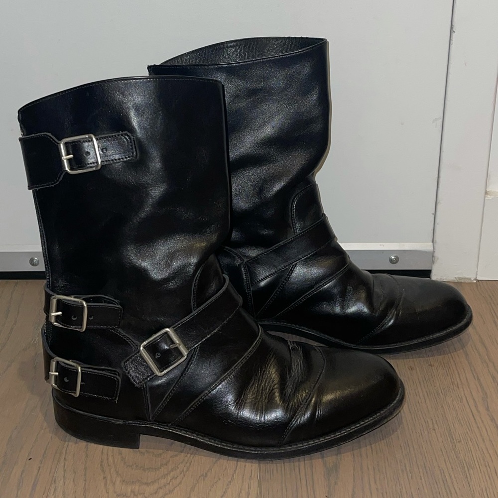 BALMAIN ANKLE BOOT MEN LEATHER BLACK - 44